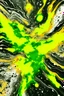 Placeholder: yellow, black, white and dark gray crazy abstract art glowing NO GREEN