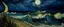 Placeholder: A beach with raging waves under the moonlight painted by Vincent van Gogh