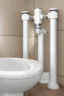 Placeholder: Design an impressive and luxurious poster highlighting the beauty of a white plumbing PVC knee fitting. Use a shallow depth of field to create focus on the fitting, while the background remains blurred. Incorporate high-end textures and materials to evoke a sense of luxury. Consider adding subtle reflections or highlights to enhance the visual appeal. Experiment with different angles and compositions to find the perfect balance. Canon EOS R3, 50mm lens, depth of field and luxury aesthetic