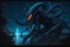 Placeholder: Huge symbiote in 8k solo leveling shadow drawing, Cthulhu model, neon blue lights, sea, intricate details, highly detailed, high details, detailed portrait, masterpiece,ultra detailed, ultra quality