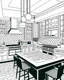 Placeholder: kitchen aesthetic harmony modern and luxury fusion in interior design of a dream home ,Coloring Book for Adults and Kids, Instant Download, Grayscale Coloring Book