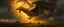 Placeholder: master oil painting by Rembrandt, farmer in valdres below raging dragon, light beams through sky