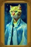 Placeholder: Portrait of a cat by Van Gogh