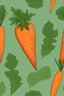 Placeholder: Surreal composition of a large, vibrant orange carrot with (((bana leaves))) on top, on light green background. This juxtaposition creates a whimsical and imaginative effect, combining elements of nature in an unexpected way. 8k