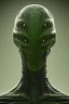 Placeholder: green alien, head, evil, 8k, finely detailed, photo realistic, HR Giger style