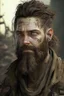 Placeholder: Max Pettis, a former machine gunner, he has wild brown hair and keeps his beard trimmed short. He is fit and strong from years of being on the run in a post apocalyptic world full of zombies