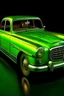 Placeholder: car mercedes benz, green model, ultra realastic , steampunk, high quality