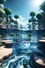 Placeholder: Waterscape on the virtual world.