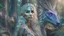 Placeholder: whole body image of beautiful Daenerys Targaryen in a mystical enchanted forest standing next to a dragon, HD 8K, sharp detail, hyperrealistic photo accurate face and features, cinematic lighting