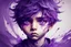 Placeholder: abstract boy art Purple color eyes