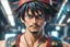 Placeholder: Luffy Body parts mechanism in 8k live action anime artstyle, one piece them, Young man, cyberpunk, dynamic pose, intricate details, highly detailed, high details, detailed portrait, masterpiece,ultra detailed, ultra quality