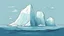 Placeholder: cartoon illustration: flat iceberg