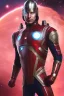 Placeholder: Cosmic super hero, sifi wepon , red & black costume,4k image, full body men