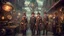 Placeholder: Photographie primée d'un groupe de personnes steampunk, anatomie parfaite, vêtues de vêtements complexes de l'époque victorienne, faisant fonctionner des machines et des inventions steampunk dans un paysage urbain steampunk animé, rétro-futuriste, révolution industrielle, science-fiction, environnement détaillé, éclairage d'ambiance, mécanique merveilles d'ingénierie, engrenages et tuyaux, couleurs vibrantes, photoréaliste, histoire alternative, esthétique art nouveau, détails élevés, 16k.