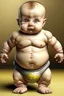 Placeholder: baby with six packs, little baby, realistic