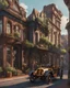 Placeholder: an ultra 8k detailed painting of a steampunk car, driving in a street in a victorian town, by Caravaggio, by Rachel Ruysch, generative art, intricate patterns, colorful, photorealistic