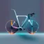 Placeholder: minimalistic bicycle digital art. Futuristic