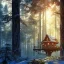 Placeholder: stunning, beautiful treehouse in winter, massive tree, forest, mist, rays of sun, 8k resolution, fine detail, dynamic lighting, fantasy, illustrative, detailed matte painting, sharp focus, greg rutowsky and alphonso mucha