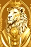 Placeholder: regal lion with a gold-rimmed monocle, inspired by the grand and baroque paintings of Caravaggio, with a rich golden and brown palette.