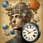 Placeholder: If an immortal man drew a picture of time, style Igor Morski, weirdcore expansive art, inventive ambitious creation, clear and bright colors, matte oil painting, clever artistic rendering.