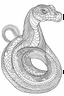 Placeholder: Outline art for coloring page, GROOVY KING COBRA, coloring page, white background, Sketch style, only use outline, clean line art, white background, no shadows, no shading, no color, clear