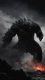 Placeholder: A darkness picture to giant godzilla