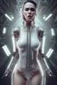 Placeholder: cyberpunk, white latex body, women, portrai, open mouth, perfect skin, tron, cyborg , perfekt, real, dream, hr giger