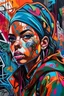 Placeholder: A bold, graffiti-style portrait of an individual surrounded by expressive, street art-inspired elements, including vibrant colors, dynamic brushstrokes, and urban motifs, encapsulating the subject's unique personality and connection to their city's cultural scene.