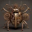 Placeholder: mechanical robotic stinkbug with steampunk gears all over the place, complete mechanical stinkbug beetle