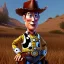 Placeholder: a Portrait of Woody toy story character as a red dead redemption game character.style by,sergio Bonelli