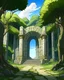 Placeholder: portal pedra floresta anime