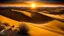 Placeholder: Draw a vast desert landscape with dramatic lighting that captures the texture of sand dunes under a golden sunset. The shadows should be long and the sky should have a gradient of warm tones.