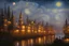 Placeholder: gothic painting of a victorian city in a fantasy starry night