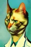 Placeholder: Portrait of a cat by Van Gogh