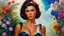 Placeholder: beautiful girl ,mugshot, Planet of the Vulcans, multicolored, large, floral designs, atmospheric, beautiful, oil painting by Frank Frazetta, 4k UHD, Photorealistic, professional quality