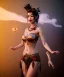 Placeholder: Surreal, steampunk , , cabaret scene. Geisha Asian woman. Birds, Feather, smoking, happy, hot, color fog, people background, highly detailed, concept art, unreal engine 5, god rays, ray tracing, RTX, lumen lighting, ultra detail, volumetric lighting, 3d, finely drawn, high definition, high resolution.