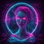 Placeholder: Save your love, picture in synth style with neon lighst and bioluminescent web