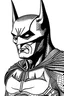 Placeholder: coloring book page of batman, white and black, outline