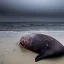 Placeholder: photograph of beautiful sperm whale washed up on shore, lifeless, debris, foamy wave, sand, rock, 8k resolution, high-quality, fine-detail, detailed matte, photography, illustration, digital art, Jeanloup Sieff, Moe Zoyari, Marc Adamus, Ann Prochilo, Romain Veillon