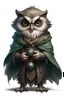 Placeholder: Northern Saw-whet Owlin Human Size Sorcerer from Dungeons and Dragons, young inexperienced