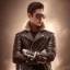 Placeholder: cute male mouse with the body of a human, wearing a leather jacket and sunglasses, pixas style, dramatic, dramatic lighting, volumetric lighting, hyperrealism, 8k, high quality, photorealistic, lot of details