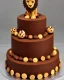 Placeholder: Lion king model made of Chocolate cake with chocolate buttons