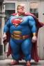 Placeholder: morbidly obese superman with donald trump's head and his fat hanging out of his shirt