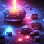 Placeholder: Spherical Frost metal magic armoured lightning Mycelium blob MUSHROOMS stars galaxy SPACE lANDSCAPE BURNING IN BLUE FLAMES hellfire abyss math chaos