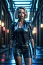 Placeholder: "Ultra realistic full body shot a margot robbie concept, looking at the camera,full legs, cyberpunk, neo-figurative,concept ,full length view, face , full size, science, technology,future,electric ,futuristic style, design, practicality,manufacturability,performance, HOF, professional photographer, captured with professional DSLR camera, trending on Artstation, 64k, full size, ultra detailed, ultra accurate detailed, bokeh lighting, surrealism, background, detailed