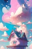 Placeholder: A whimsical dwelling delicately constructed entirely of real clouds evocative of a dreamy landscape floating somewhere between heaven and earth, Dreamy, Pastel colors, Vibrant lighting, Highly detailed, Digital painting, Artstation, Concept art, Magical, Sparkling, Enchanting, art by victoria skitt, pascal campion, Loish, Trending on deviantart.