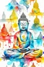 Placeholder: abstract relax buddah watercolor painted patterns