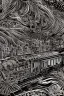 Placeholder: Insanely detailed intricately detailed meticulously detailed hyperdetailed black outline of a train on gold paper, high contrast, beautiful landscape, detailed full-color, nature, HD photography, Josan Gonzalez, Tishk Barzanji, Anne Dittmann, autoCAD