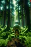 Placeholder: An astronaut standing In a magical forest, unreal Engine 5