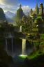 Placeholder: The Cascades are the name of a huge city built into the hills of the Eternal Spires, the largest mountain range in the world. It is controlled by 3 large factions. There is a massive waterfall cascading through the entire city to a large pool in the middle of the town square near the Moon Temple